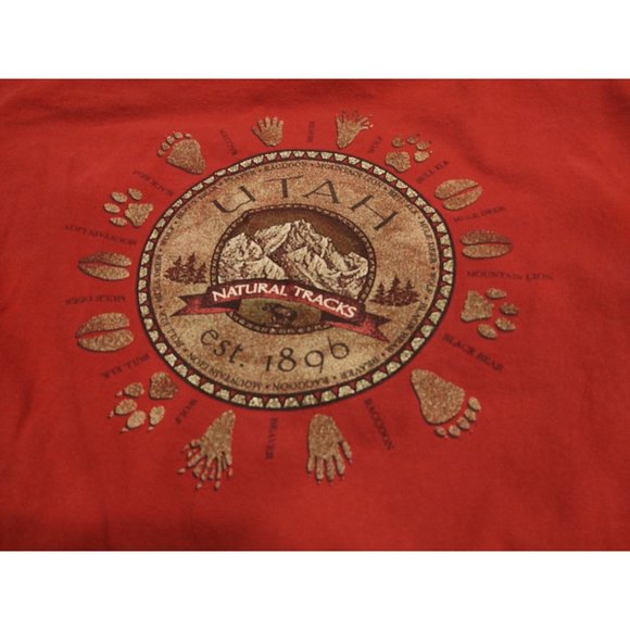 Bryce Canyon Utah Mens Shirt L Anvil Long Sleeve Red Nature T Shirt Souvenir - Picture 3 of 5